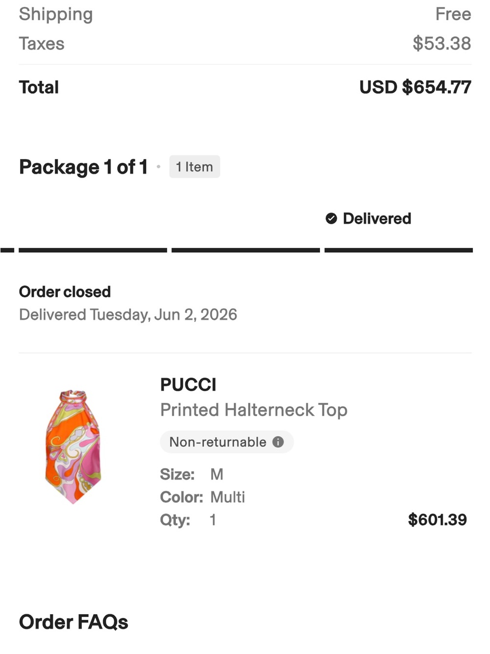 Emilio Pucci Orchidée Print Silk Halter Top in Pink, Orange, Lime, White - Picture 5 of 5